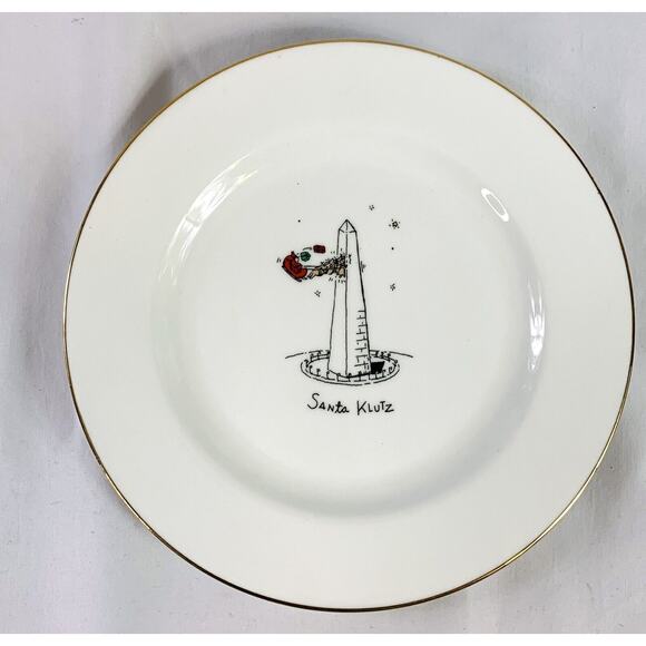 Vtg 1999 Dayton Hudson Merry Masterpieces Salad Plates Christmas Set of 4 - Picture 4 of 8